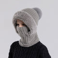 Gestrickte 3-in-1-Kälteschutzmütze für Damen