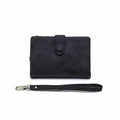 Kleine dreifach faltbare Lederbrieftasche für Damen