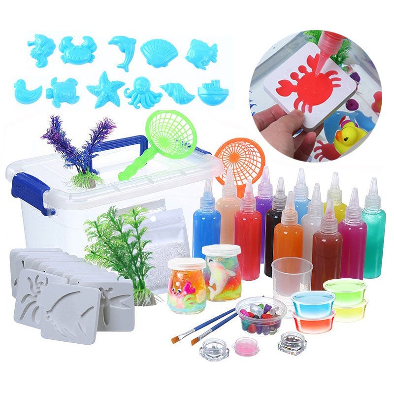 🦀Magische Wasserelfe, handgefertigtes Aqua-Gel-Sensorspielzeugset für Kinder