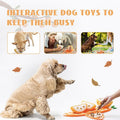 Orangefarbenes Plüsch-Hundespielzeug zum Versteckspiel