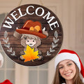DIY hölzernes Weihnachtsschild "Highland Bull" als Willkommensschild