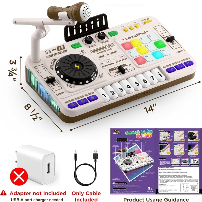 Kinder-DJ-Mixertisch mit Mikrofon Zweitbild