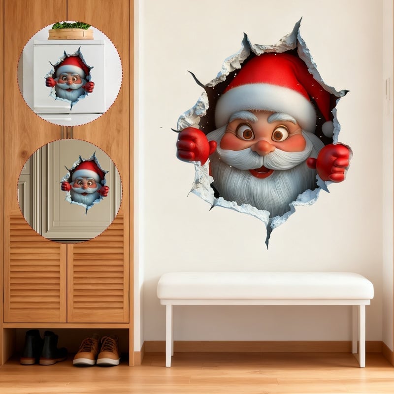 Wandaufkleber-Set Weihnachtsmann Hauptbild