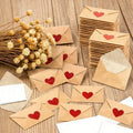 Mini-Liebesumschlag und Herz-Aufkleber-Set