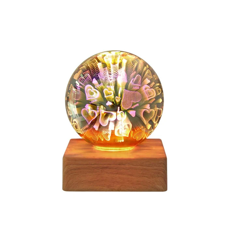 Bunte LED-Kristallkugel-Nachtlampe