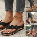 Leichte Blumen-Clip-Toe-Sandalen für Damen