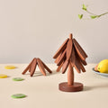 Ein Baum-Tischset mit Massivholzisolierung