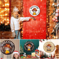 DIY hölzernes Weihnachtsschild "Highland Bull" als Willkommensschild