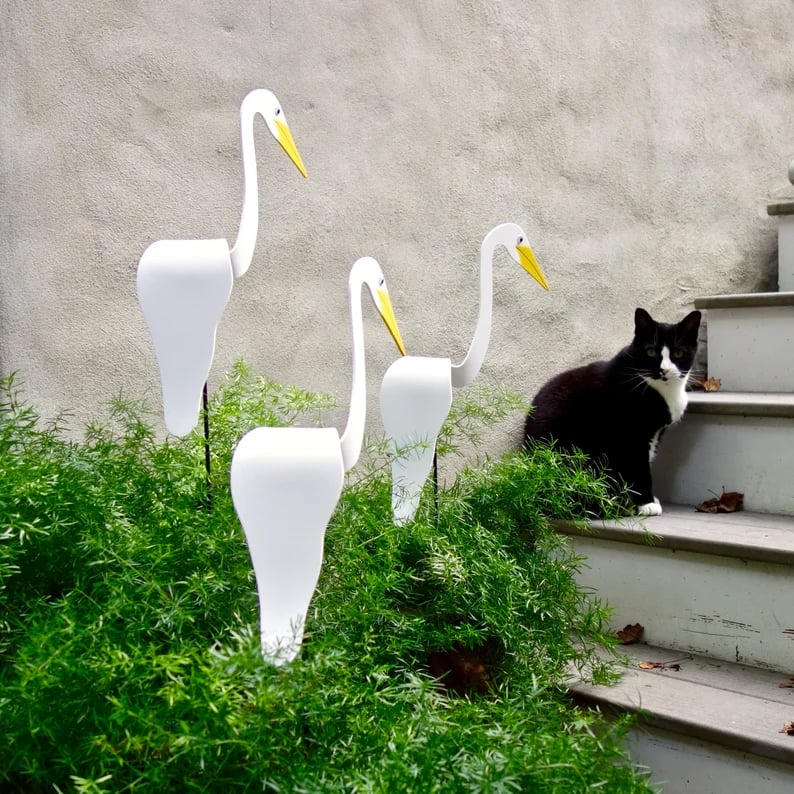 Wirbelnde Flamingo-Gartendekoration Zweitbild