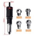 Professionelles Nietpistolen-Adapter-Set mit 4 Stück