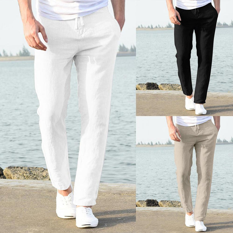 Lässige Herrenhose aus Baumwollleinen Zweitbild