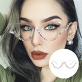 Cat-Eye-Brille mit weißen Diamanten für Damen