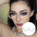 Cat-Eye-Brille mit weißen Diamanten für Damen