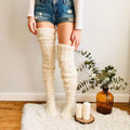 Winterweiche, warme Overknee-Socken, extra lang