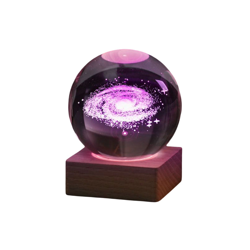 3D-Galaxie-Kristallkugel-Nachtlicht-Dekorlampe