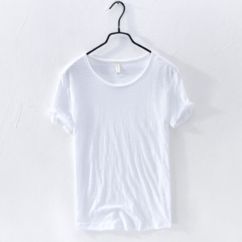 Rundhals-T-Shirt aus Bambusbaumwolle