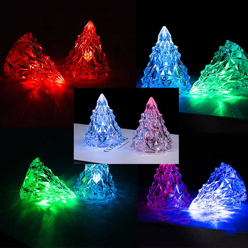 Mini-LED-Kristall-Weihnachtsbaum-Nachtlicht Zweitbild