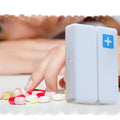Faltbare Handgepäck-Pillendose mit 7 Fächern