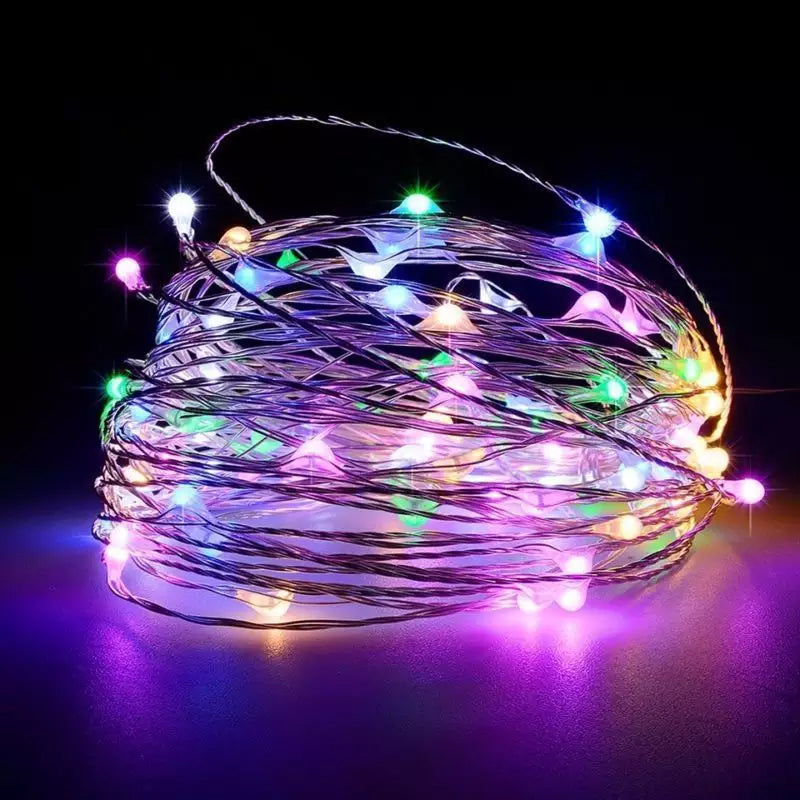 Weihnachts-Lichterkette aus Kupferdraht mit USB-Fernbedienung